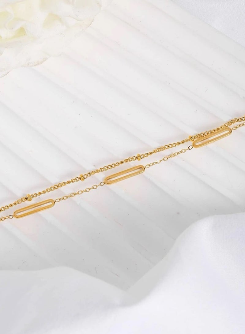 Elegant Gold Plated Stainless Steel Bracelet For Women - Image 3
